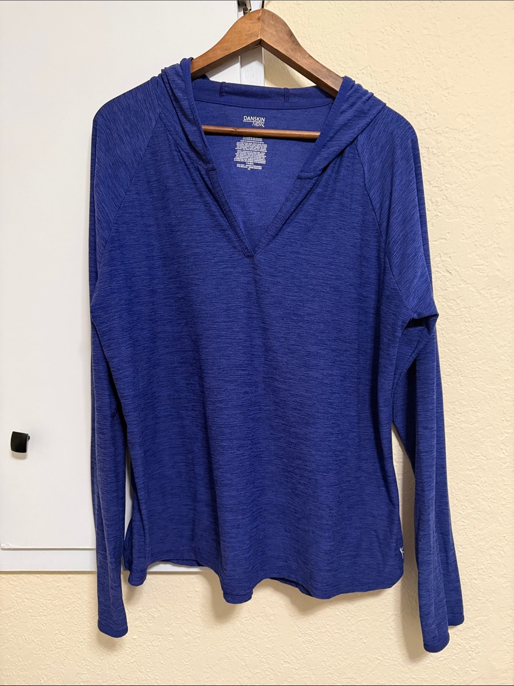 Danskin Royal Blue Hooded Long-Sleeve Top
